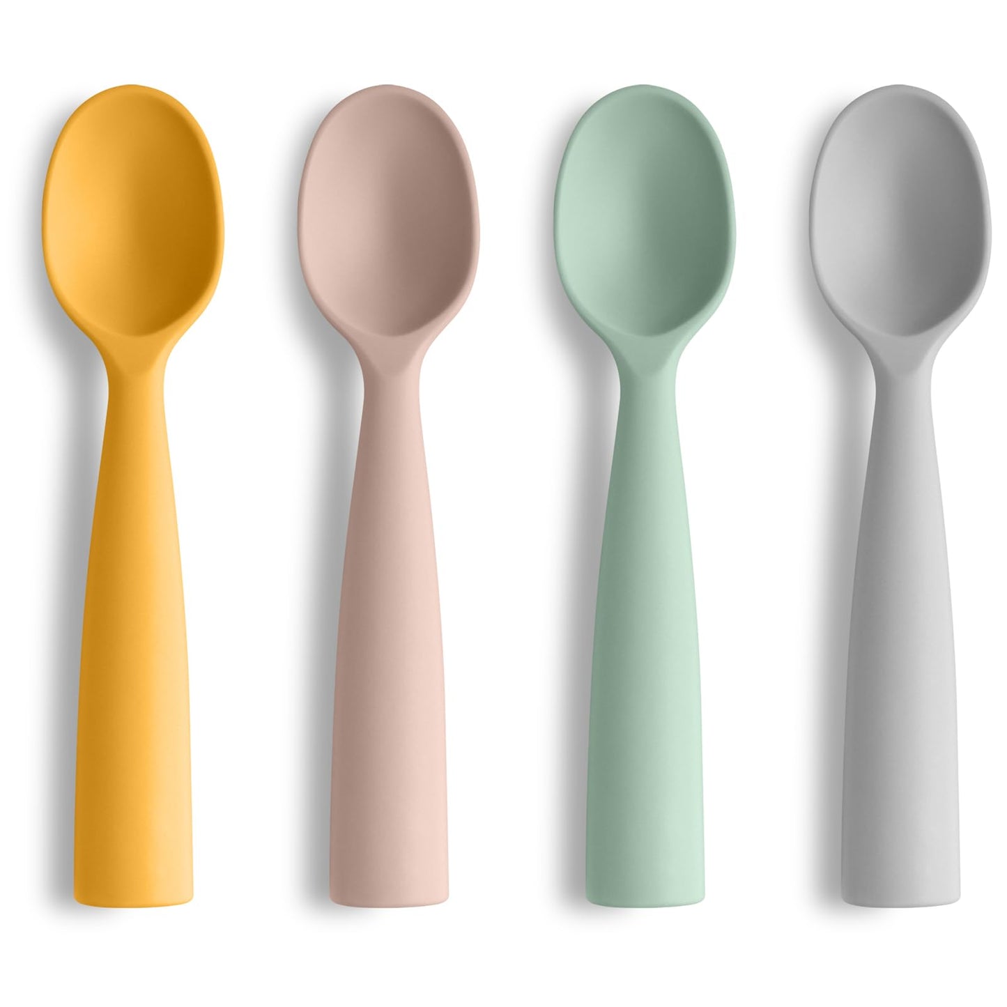 Vicloon Silicone Baby Feeding Spoons - 7 PCS First Stage for Infants, Ultra-Durable & Chewproof, Dishwasher Safe Baby Utensils