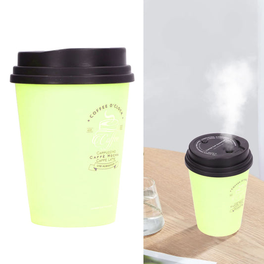 Humidifiers for Bedroom, 300ml Cool Mist Humidifiers, USB Mini Cute Coffee Cup Humidifier, Car Humidifier, Pink Desk Humidifier, Small Humidifier, Low Noise, Auto Shut-Off for Car, Plant, Office(Pink)