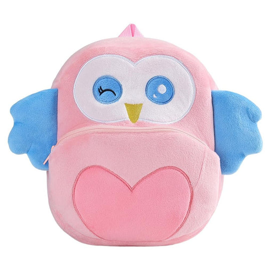 Cute Plush Toddler Backpacks Mini Brown Owl Backpack for Kids Real Littles Backpack for Boy Girl