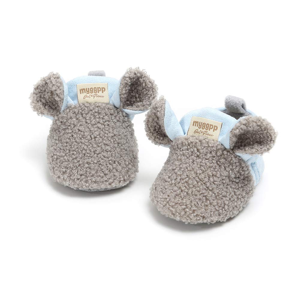 Baby Boys Girls Soft Plush Slippers Cartoon Toddler Infant Warm Winter House Shoes