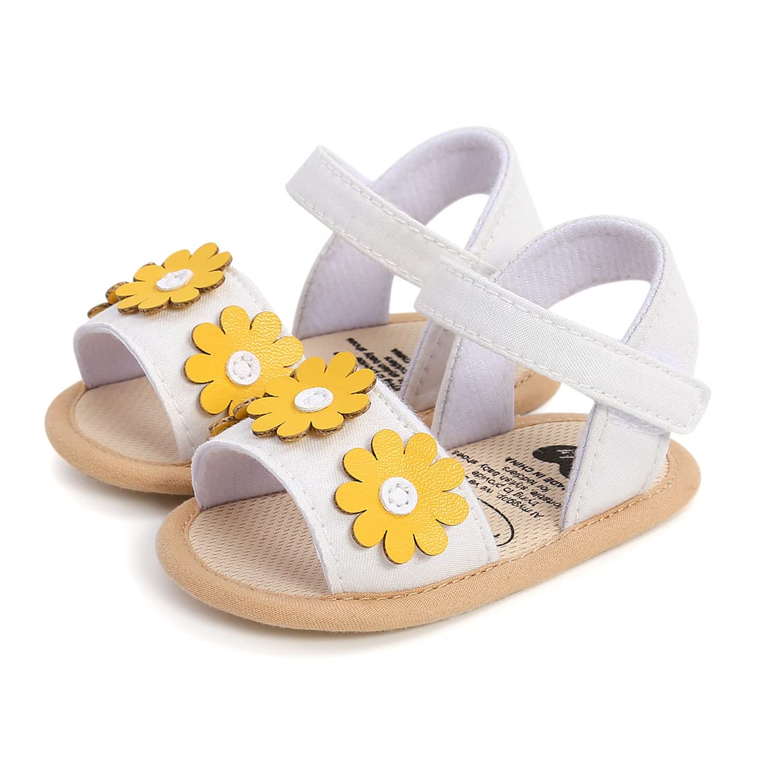Ohwawadi Baby Boys Girls Sandals Soft Sole Summer Infant Wedding Dress Flat Shoes Beach Sandal Newborn Crib Shoes First Walkers