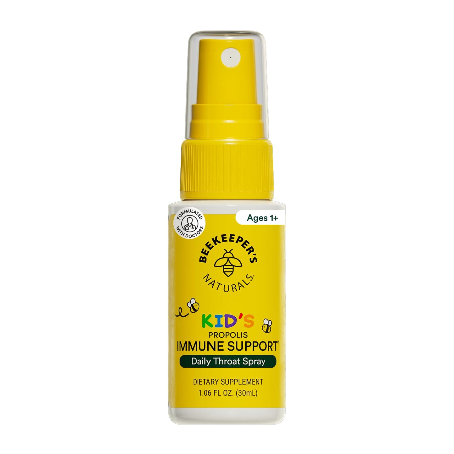 Kids Propolis Throat Spray - Natural Immune Support & Sore Throat Relief - by BEEKEEPER'S NATURALS - Has Antioxidants & Gluten-Free (1.06 oz) Pack of 1 (Kids)