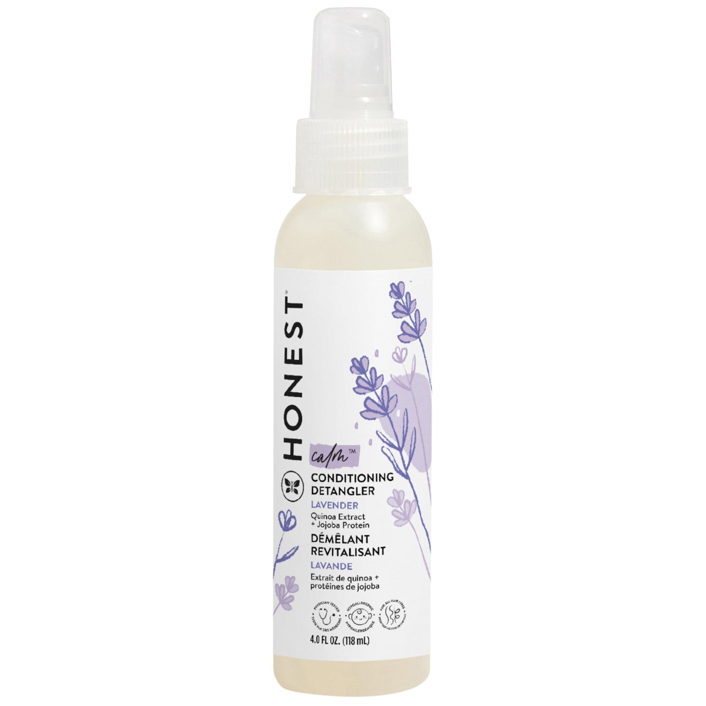 The Honest Company Conditioning Hair Detangler | Leave-in Conditioner + Fortifying Spray | Tear-free, Cruelty-Free, Hypoallergenic | Citrus Vanilla Refresh, 4 fl oz