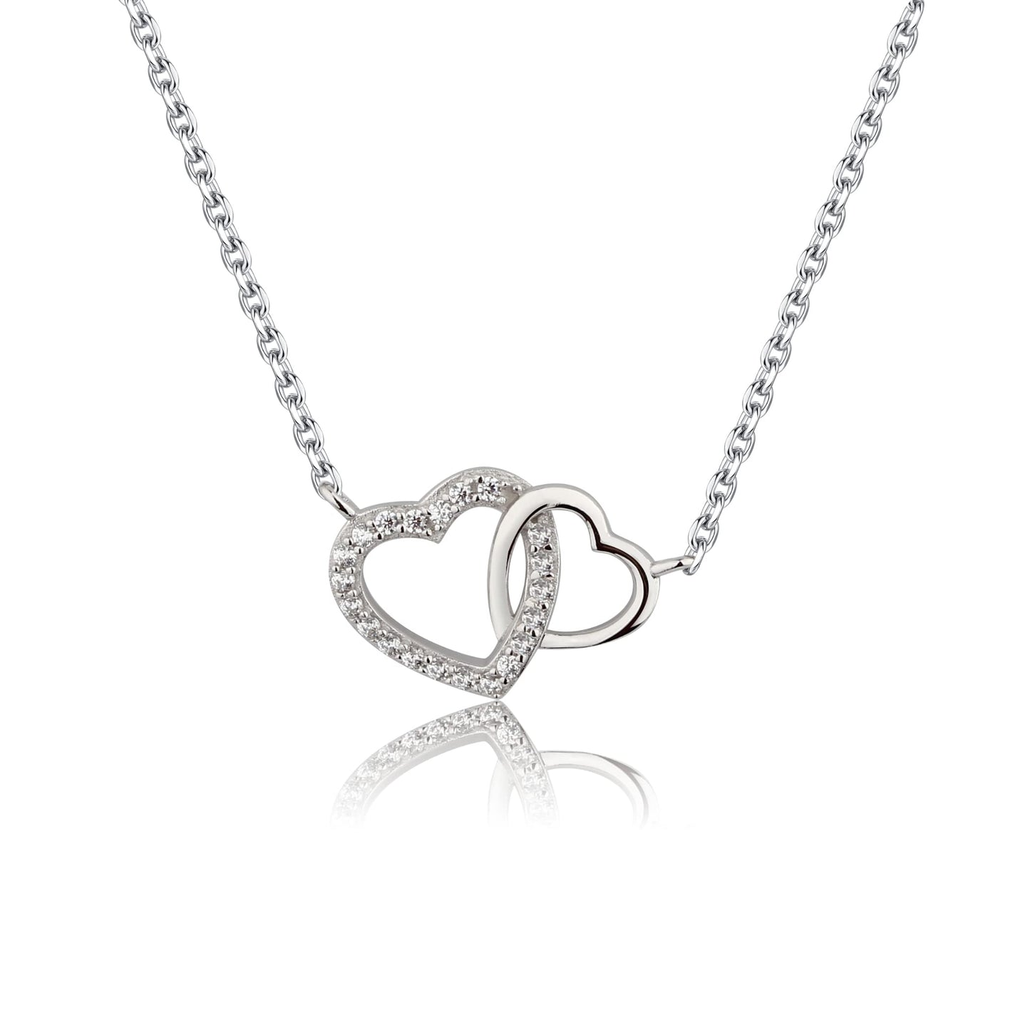 Cherished Moments Sterling Silver Mom and Me Double Heart Bracelet Sold as a Set or individually
