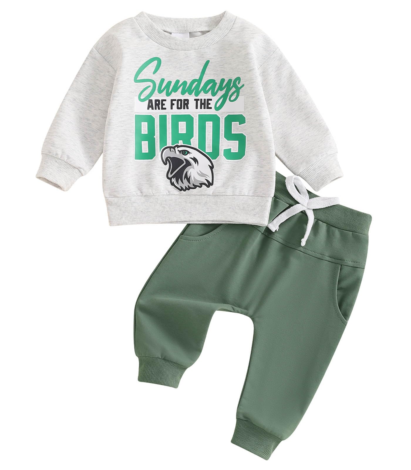 Toddler Boy Clothes Pretty Fly for A Little Guy Outfit Long Sleeve Sweatshirt Top Jogger Pants Cute 2Pcs Set 0-3T