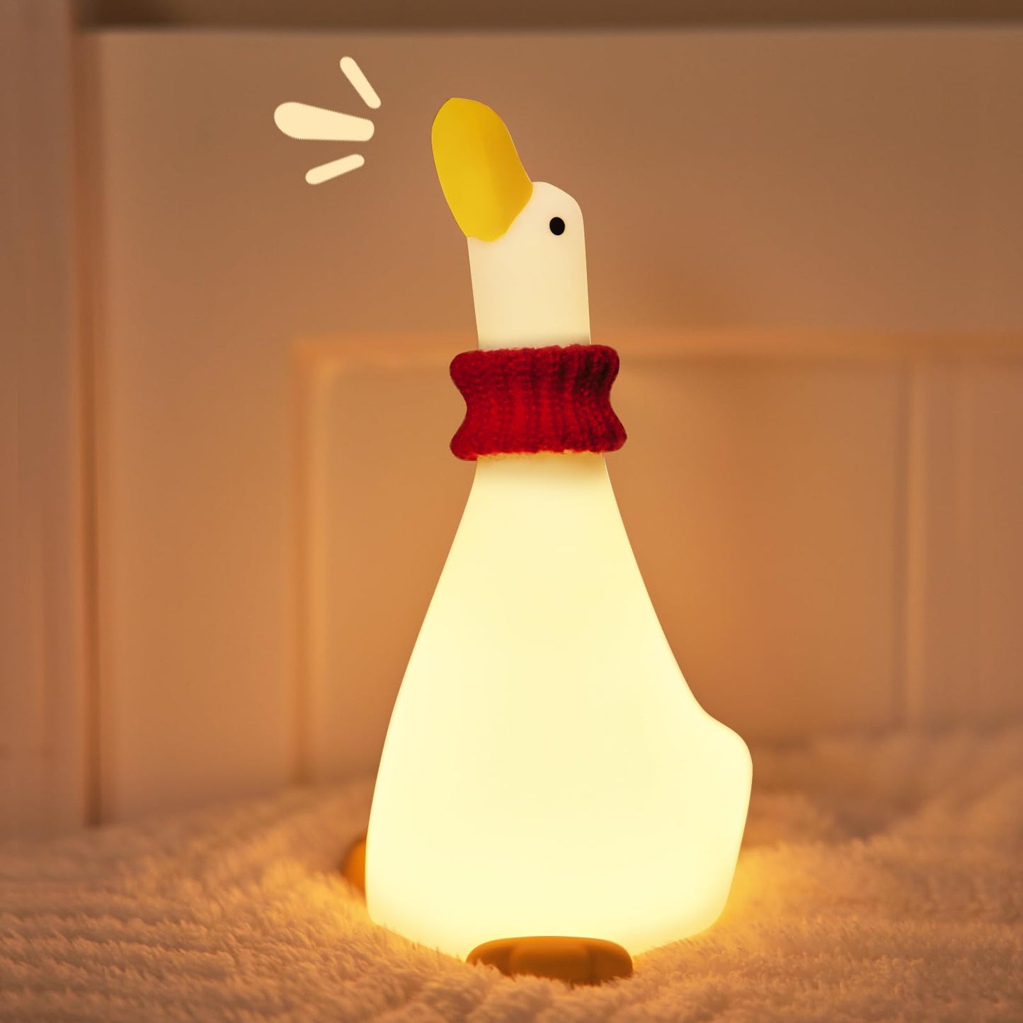 Night Light,LED Silicone Material, 3 Levels of Warm Light, Cute Animal Night Lamp for Kid's Room Decor and Breastfeeding Nursery, Squishy Novelty Bedside Lamp for Boys Girls Baby Children