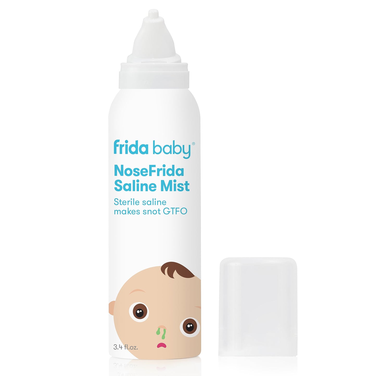 Frida Saline Rinse for Toddler, Kids, Ages 2+, Instant Congestion Relief & Allergy Relief, Flush Out Allergens, Mucus, Pollen, Dust, Safe for Daily Use
