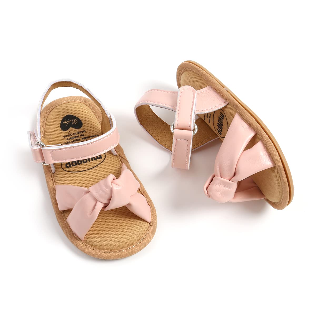 LAFEGEN Infant Baby Girls Summer Sandals Newborn Toddler First Walker Crib Dress Shoes