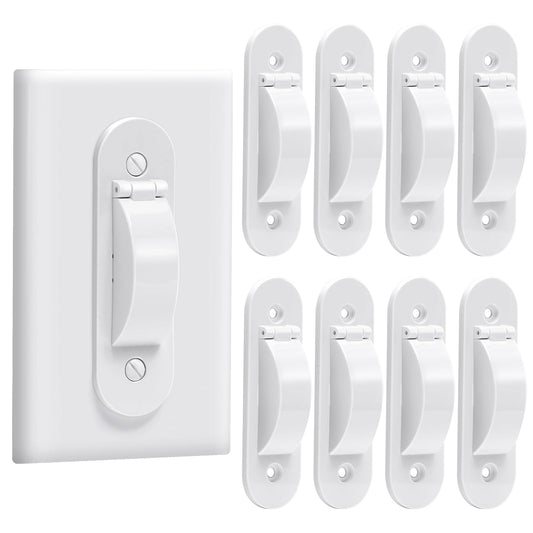 Wall Switch Guard, Child Proof Light Switch Cover Guard | Toggle Style | Light Switch Protection | Keep Toggle Switch in On or Off Position | 2 Pack, White