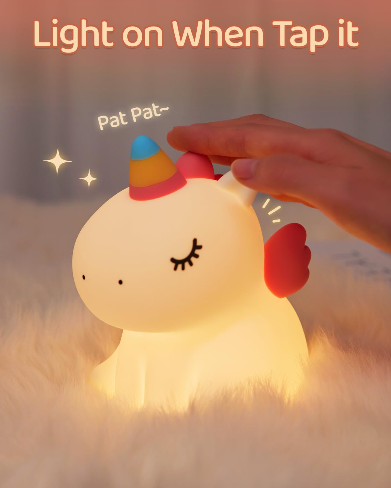Panda Night Light, Cute Squishy Dimmable Lamp for Kids, Toddler and Baby Room, Bedroom Light