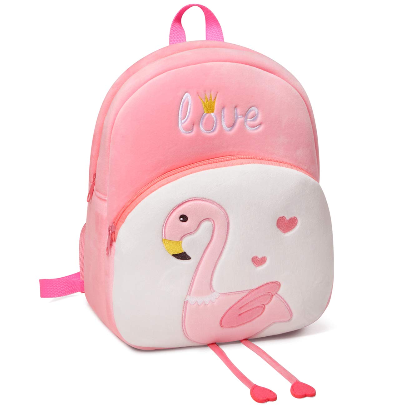 VASCHY Toddler Backpack, Baby Boys and Girls Cute Plush Animal Small Daycare Backpack for Baby Little Kids Yellow Cat