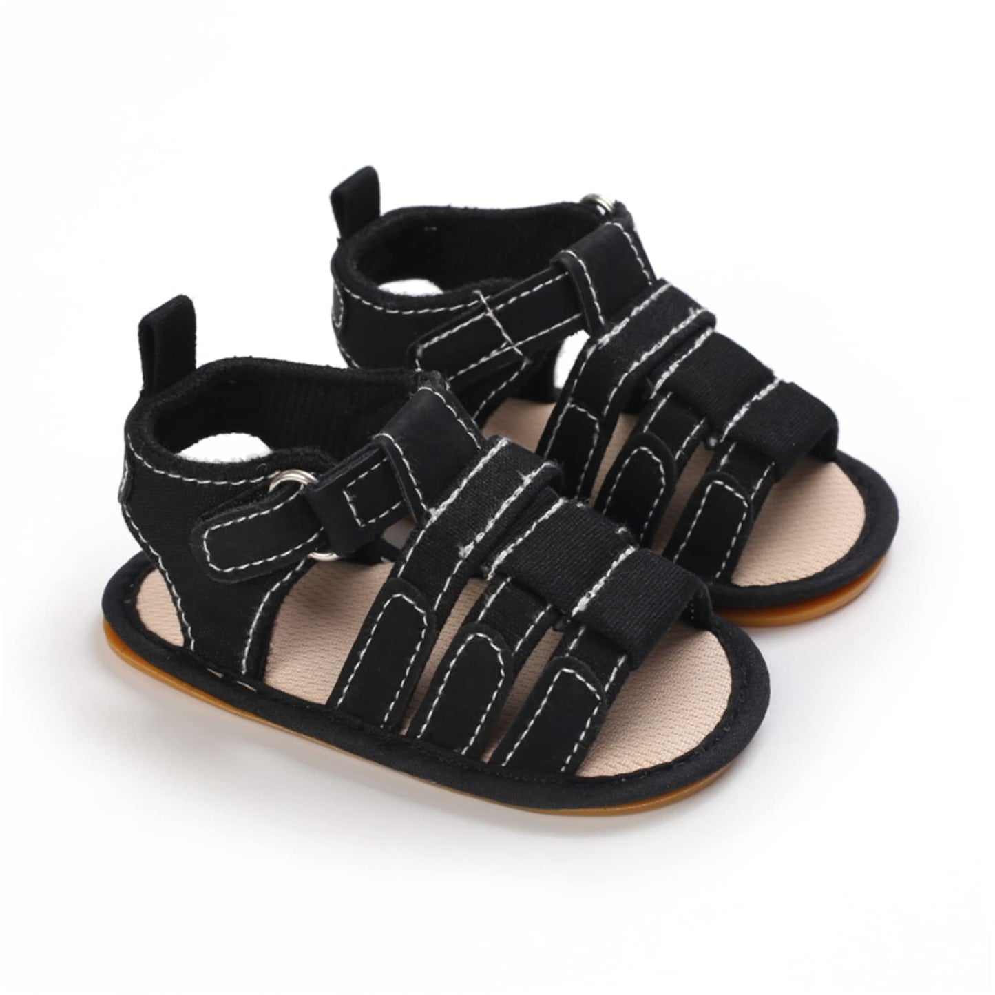 myppgg Baby Boys Girls Summer Sandals Non-Slip Soft Sole Infant Slippers Cotton Crib Shoes for Toddler First Walkers