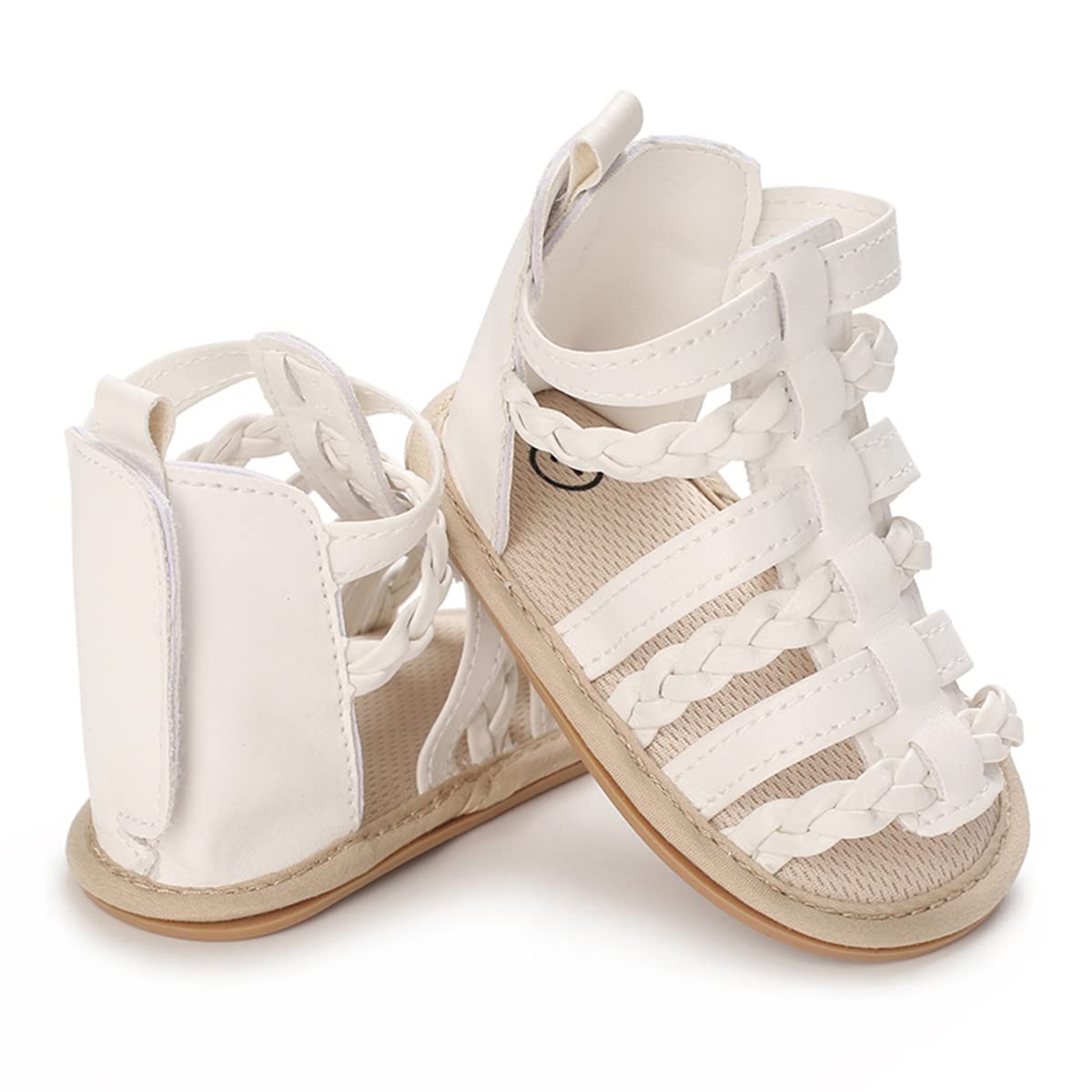 LAFEGEN Baby Boys Girls Summer Sandals 2 Straps Anti Slip Soft Sole Beach Infant Shoes Toddler First Walker Newborn Crib Shoes(3-18Months)