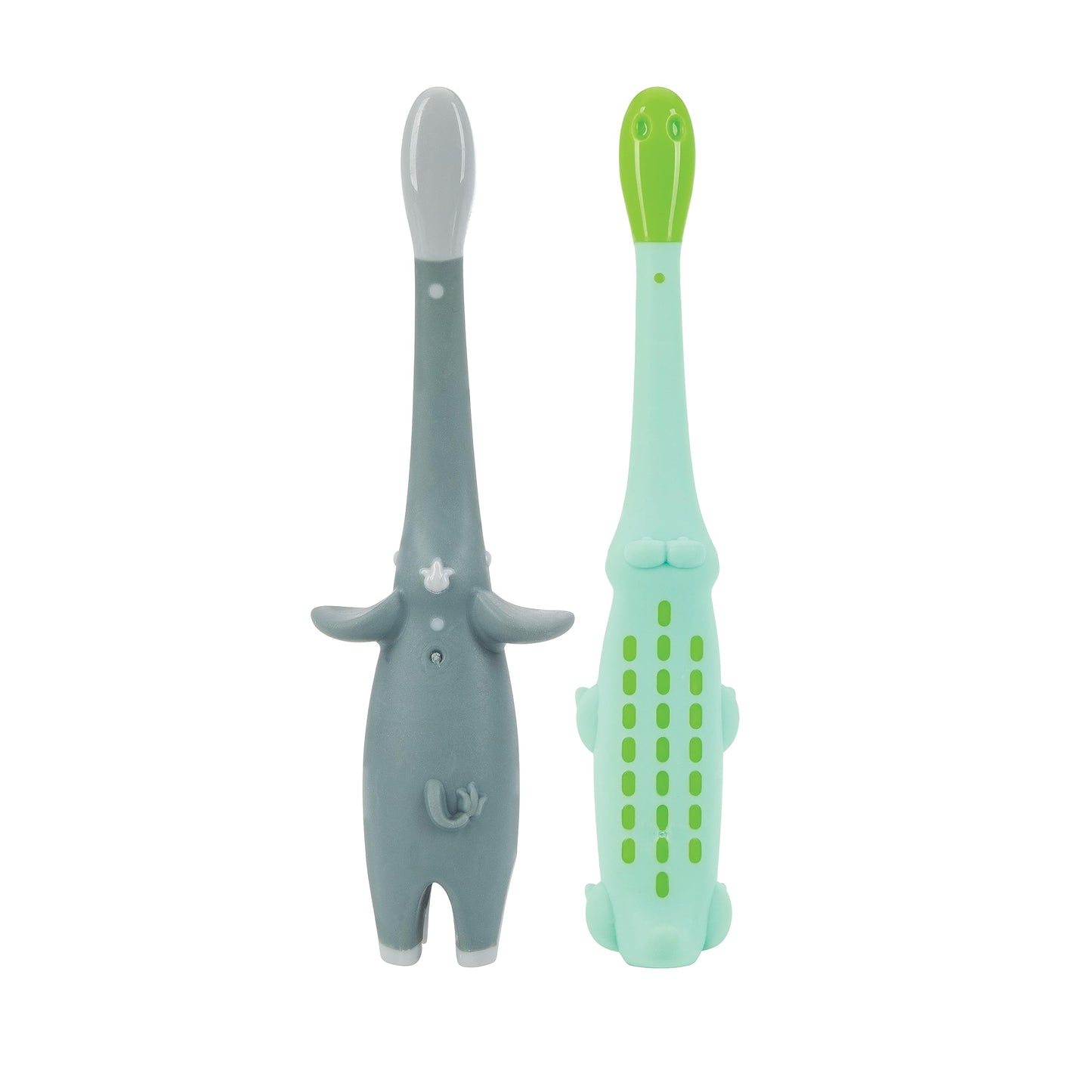 Dr. Talbot's Toddler Training Toothbrush and Natural Kids Toothpaste with Citroganix - 1.6 oz - Fluoride-Free Toothpaste and Toddler Toothbrush - 6+ Months - Alligator
