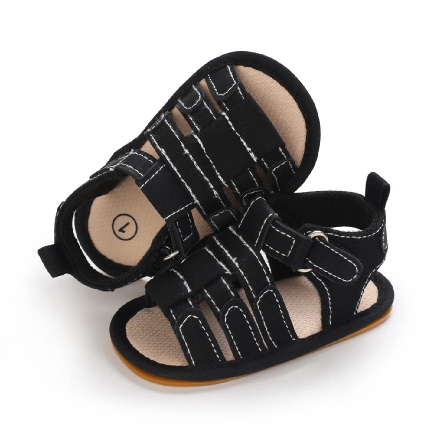 myppgg Baby Boys Girls Summer Sandals Non-Slip Soft Sole Infant Slippers Cotton Crib Shoes for Toddler First Walkers