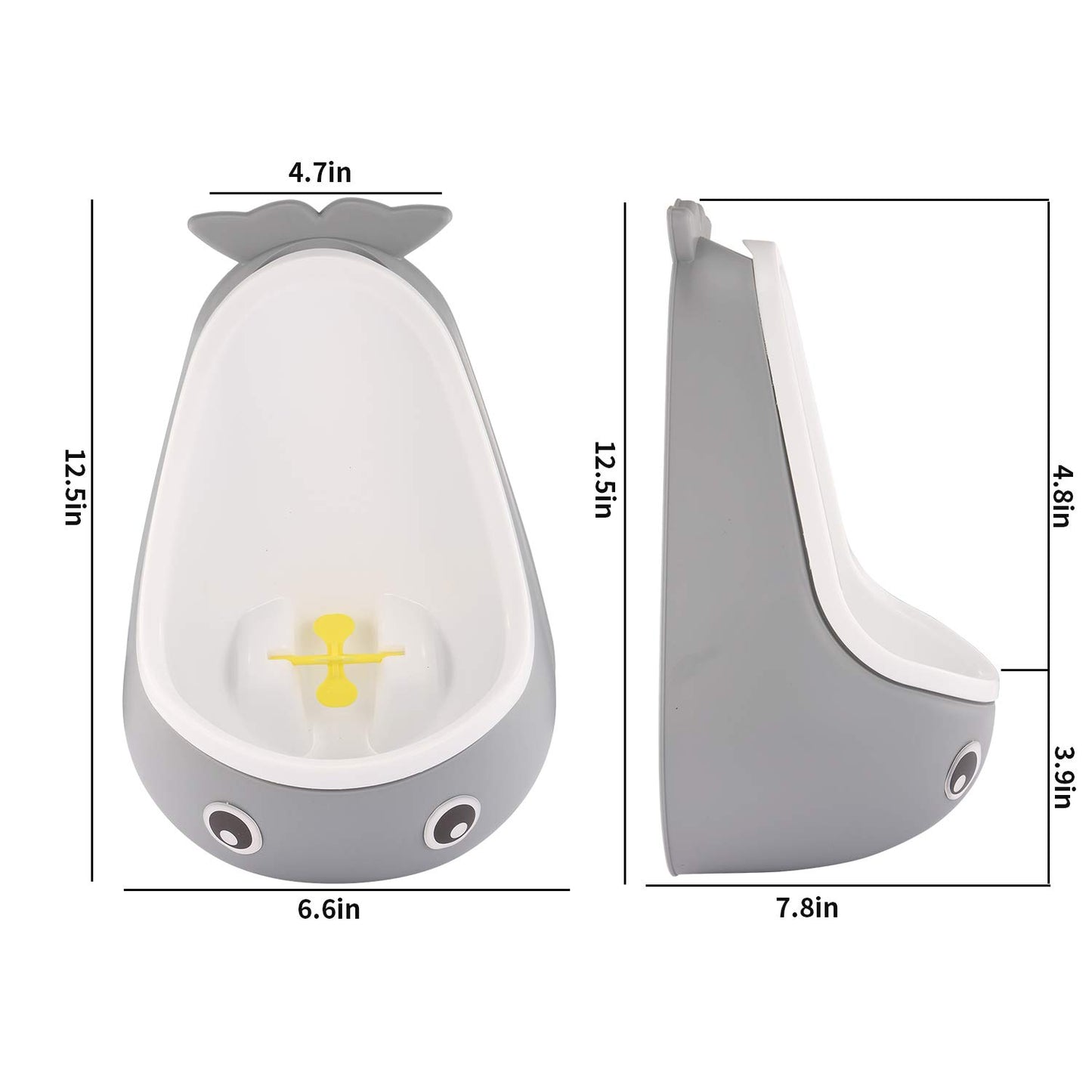 Cute Frog Potty Training Urinal for Boys with Funny Aiming Target - Coffee