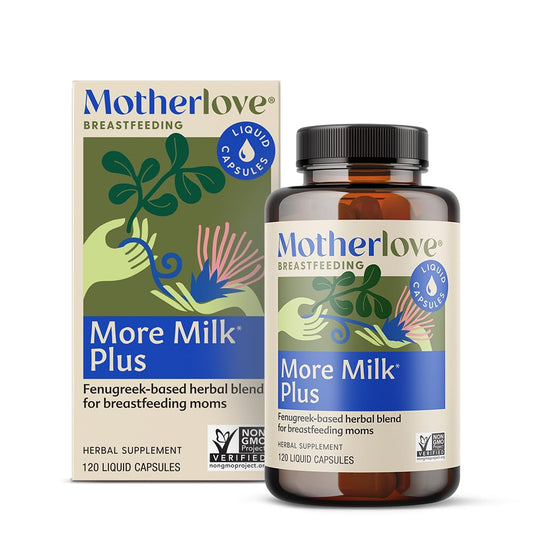 Motherlove More Milk Plus (60 Liquid caps 2 Pack) Fenugreek-Based Lactation Supplement to Support Breast Milk Supply—Non-GMO, Organic Herbs, Vegan, Kosher
