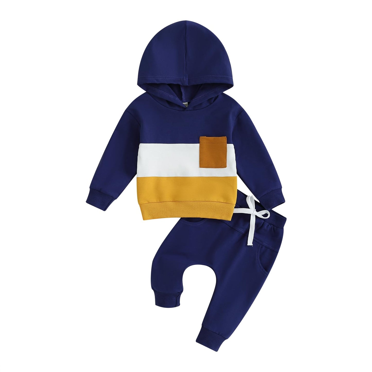Infant Baby Boy Fall Winter Clothes Outfits Hooded Long Sweatshirt Pants Set Toddler Clothes 6 12 18 24 Months 2T