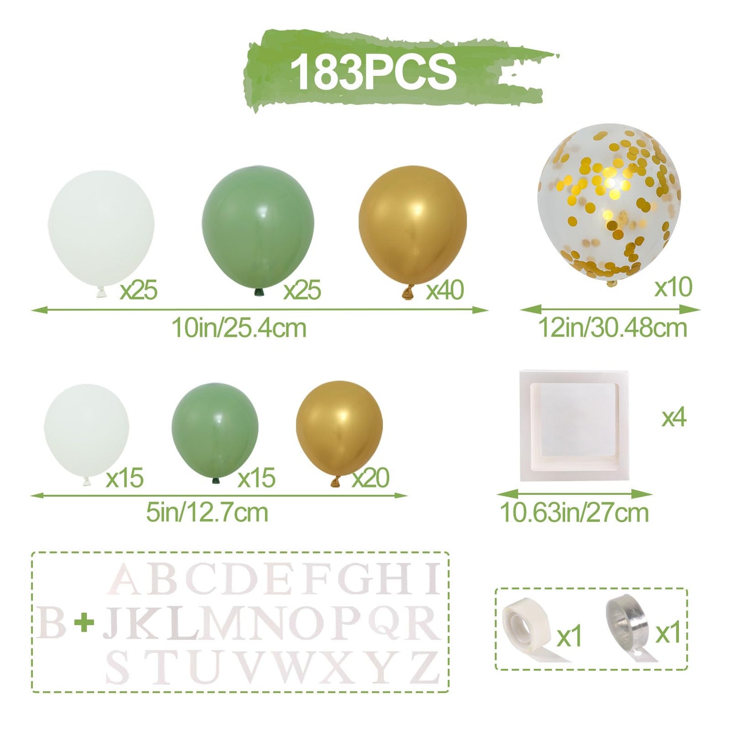 Baby in Bloom Baby Shower Decorations - 116pcs Pink and Sage Green Balloon Arch Kit, BABY in Bloom Backdrop and Baby Boxes with Letters for Pink Floral Baby Shower Decorations for Girl