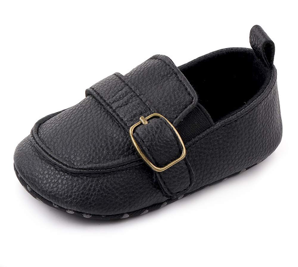LONSOEN Baby Girls Boys Loafers Prewalker Dress Crib Shoes