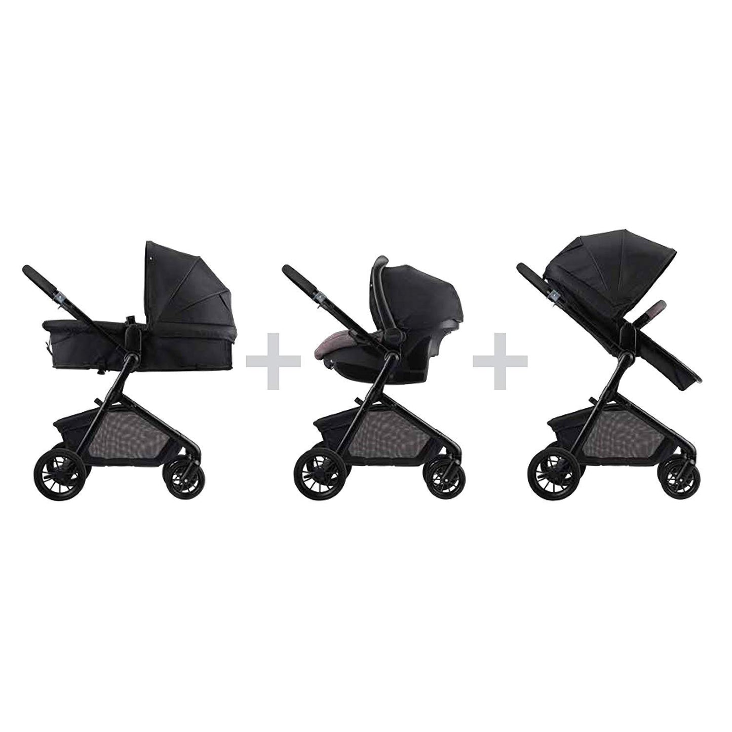 Evenflo Pivot Modular Travel System with LiteMax Infant Car Seat with Anti-Rebound Bar (Desert Tan)