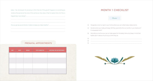 The First-Time Mom's Pregnancy Journal: Monthly Checklists, Activities, & Journal Prompts