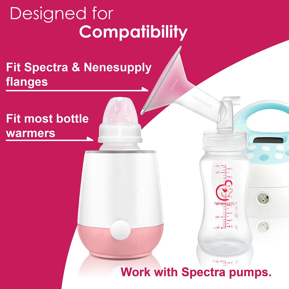 Nenesupply Natural Baby Bottles Newborn Feeding Bottles Slow Flow Breastfeeding Bottle for Breastfed Babies Wide Neck 9oz Anti Colic Level 2 Nipple for 1+ Month Infant Replace Spectra Bottle Pumping