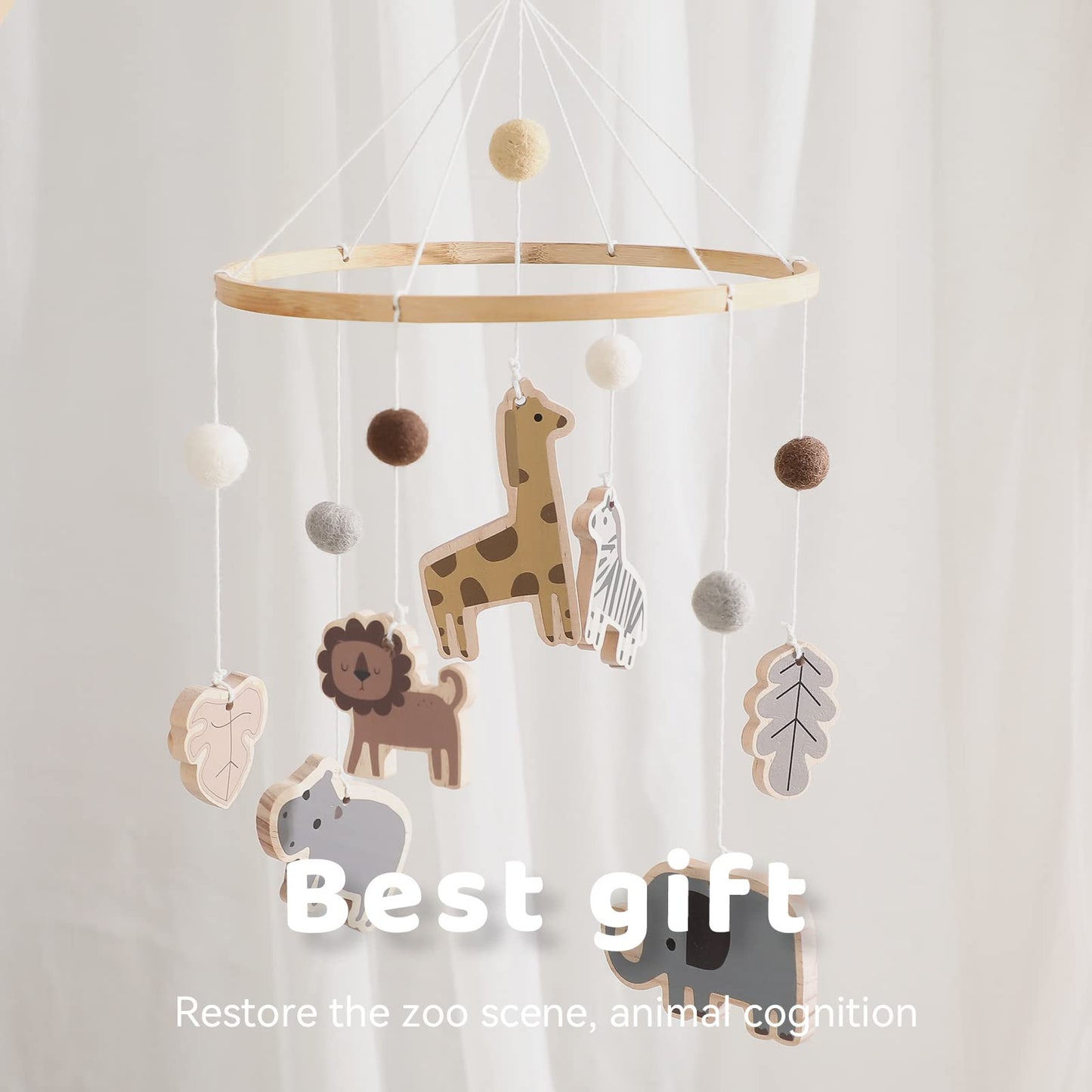 Baby Crib Mobile for Boys Girls| Boho Nursery Mobile| Gender Neutral Hand-Crocheted Mobile| Ceiling Mobile - Stars, Clouds, Moon