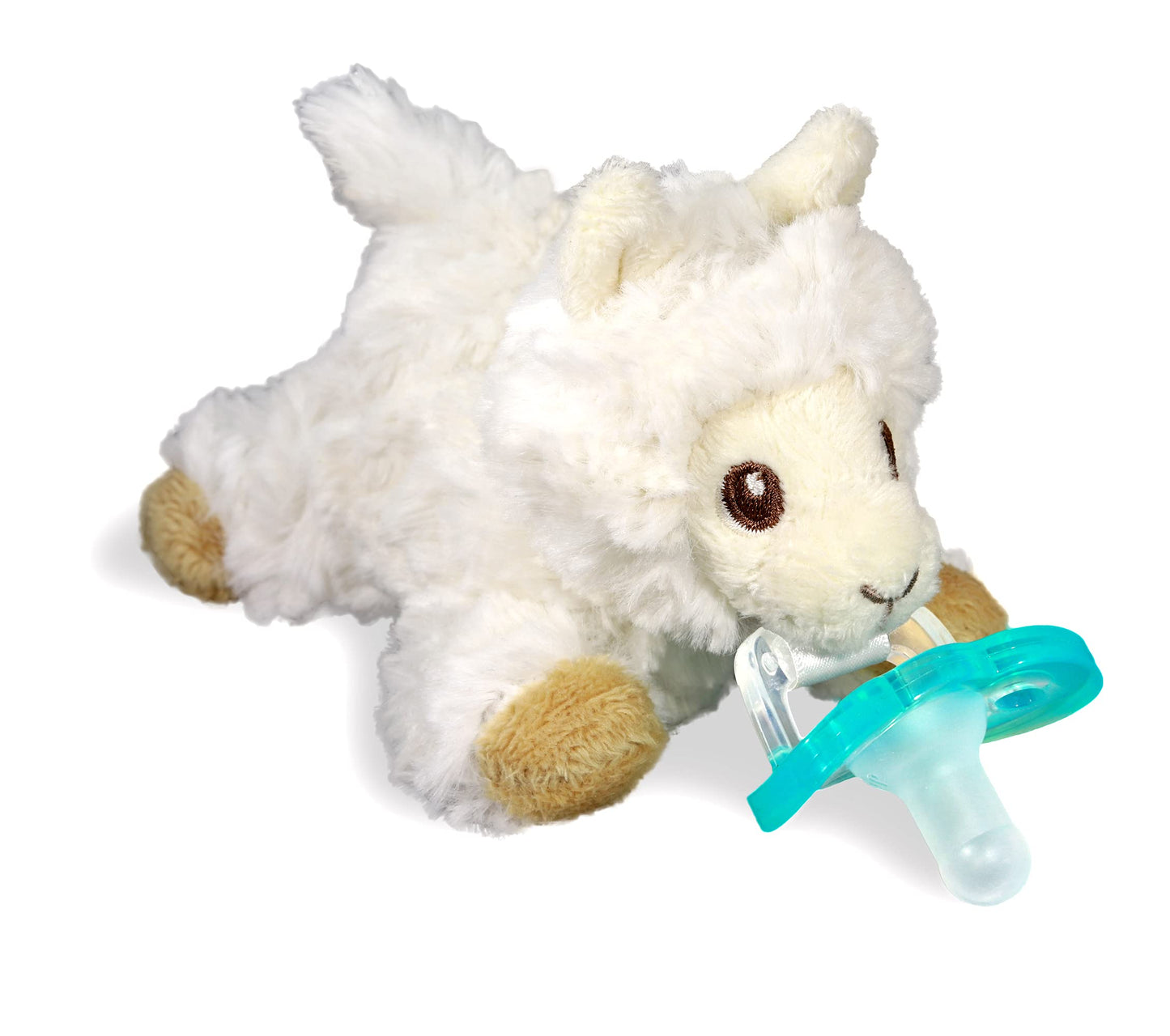 RaZbaby JollyPop Pacifier, Holder w/Detachable Baby Pacifier, Stuffed Animal RaZbuddy, All Ages 0M+, 100% Medical Grade USA Made Silicone, Machine Washable, Textured & Easy to Hold – Dragon