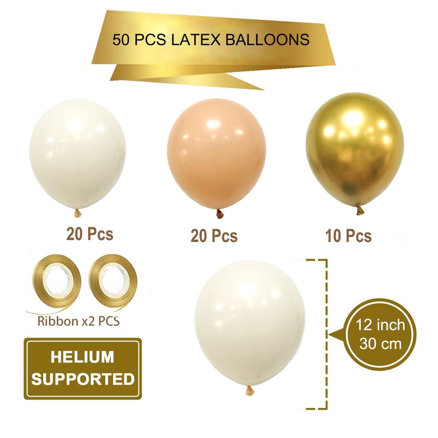 Sage Green Gold White Party Balloons, 50Pcs Sage Green and Gold Confetti Party Balloons For Birthday Baby Shower Engagement Wedding Anniversary Party Decorations