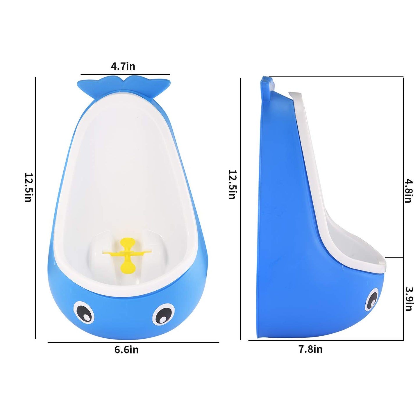 Cute Frog Potty Training Urinal for Boys with Funny Aiming Target - Coffee