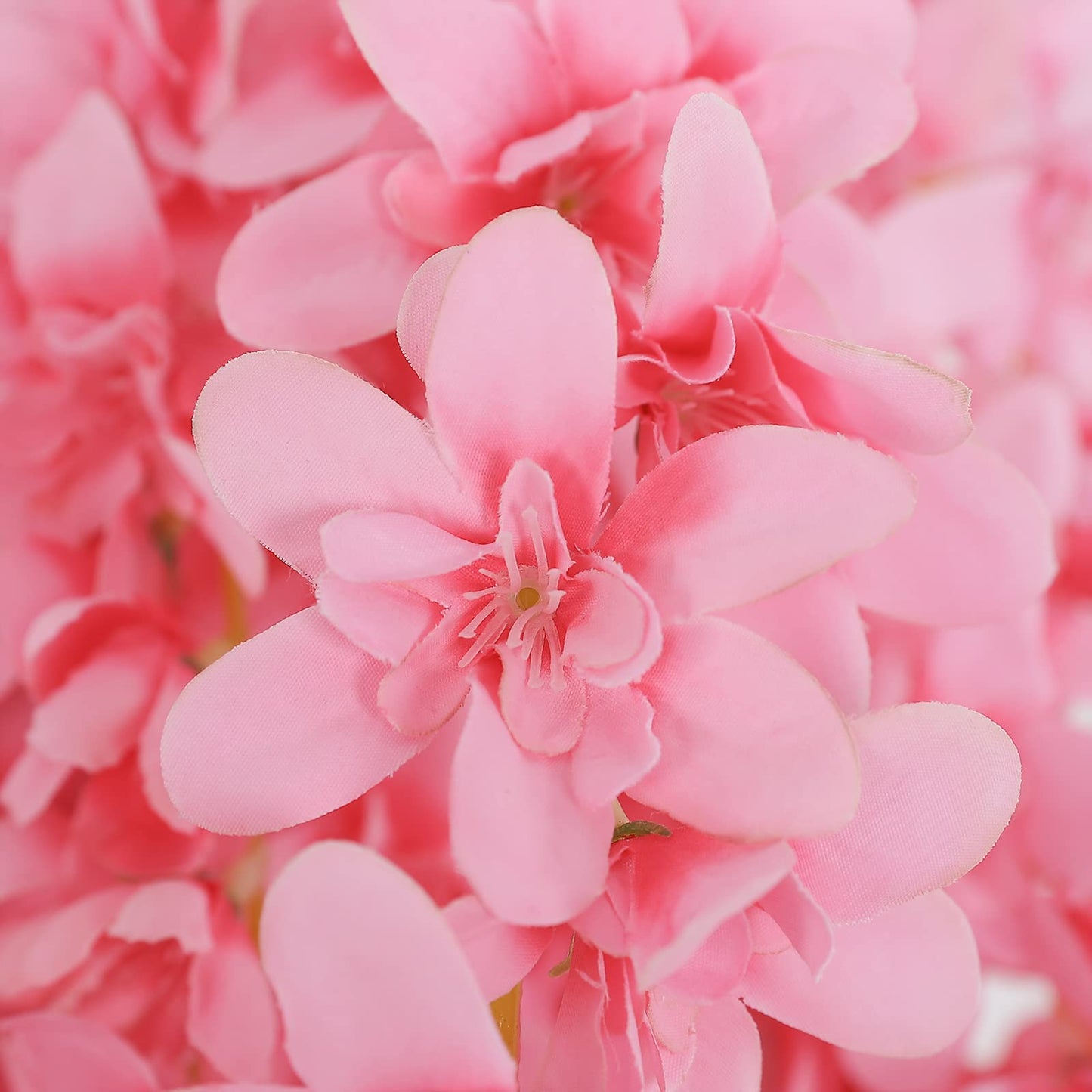 Duovlo Silk Wisteria Flower Artificial 2.13 Feet Hanging Wisteria Vine Fake Flower Bush String Home Party Wedding Decoration,Pack of 4 (Pink)