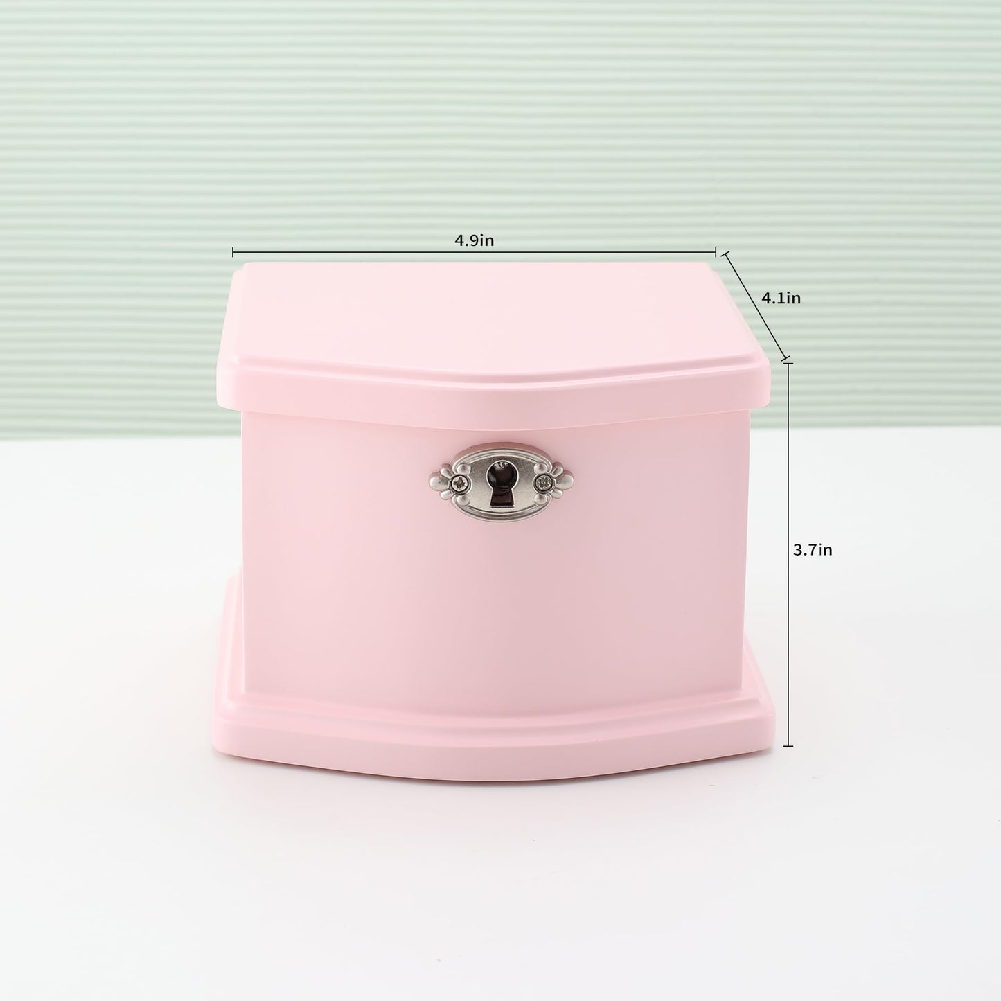 Medium Pink Ballerina Musical Jewelry Box with Mirror and Lock for Girls,Pink Kid's Jewelry Storage Music Chest,Gifts for Christmas,New Year and All Hoidays