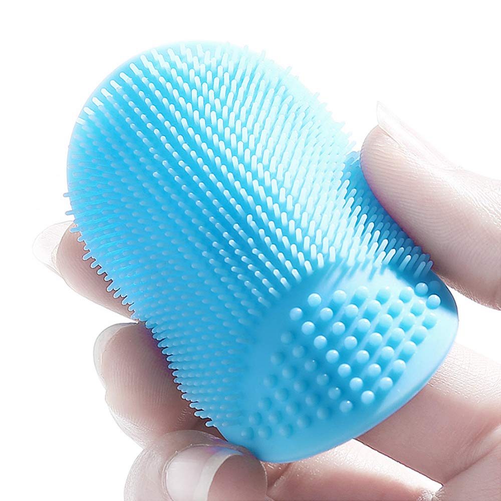 Baby Bath Brush, Baby Cradle Cap Brush, Silicone Massage Brush, Silicone Scrubbers Exfoliator Brush, Skin Scrubber Baby Essential for Dry Skin, Cradle Cap and Eczema (Small-4PCS)