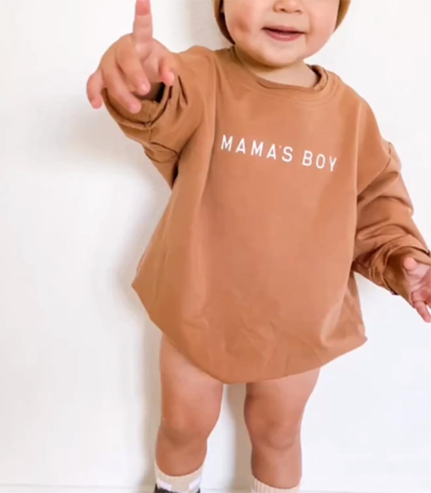 VISGOGO Newborn Infant Baby Boy Girls Oversized Romper Little Dude Sweater Onesie Coming Home Outfit Neutral Clothes