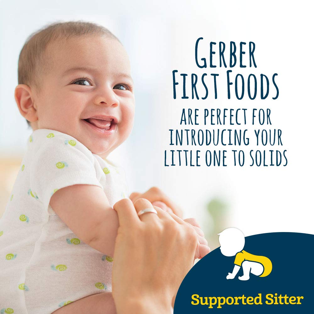 Gerber Green Bean & Carrot Puree Baby Food Bundle (8 Pack)