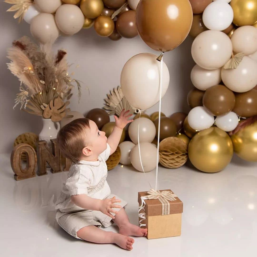 Sage Green Gold White Party Balloons, 50Pcs Sage Green and Gold Confetti Party Balloons For Birthday Baby Shower Engagement Wedding Anniversary Party Decorations