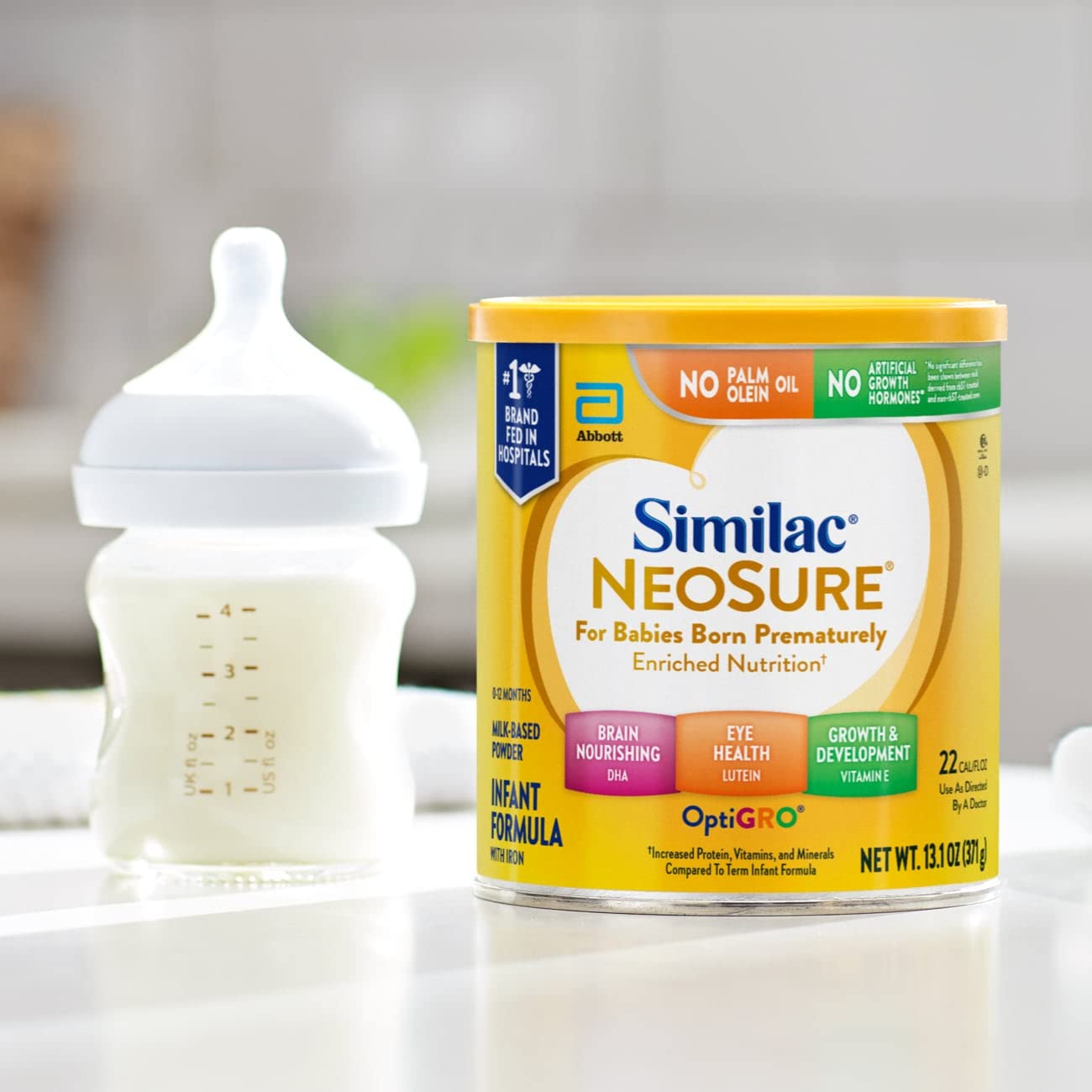 Similac NeoSure Premature Post-Discharge Infant Formula, Baby Formula Powder, 22.8-oz Value Can, Pack of 4