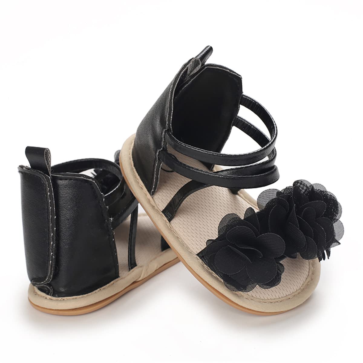 LAFEGEN Baby Boys Girls Summer Sandals 2 Straps Anti Slip Soft Sole Beach Infant Shoes Toddler First Walker Newborn Crib Shoes(3-18Months)
