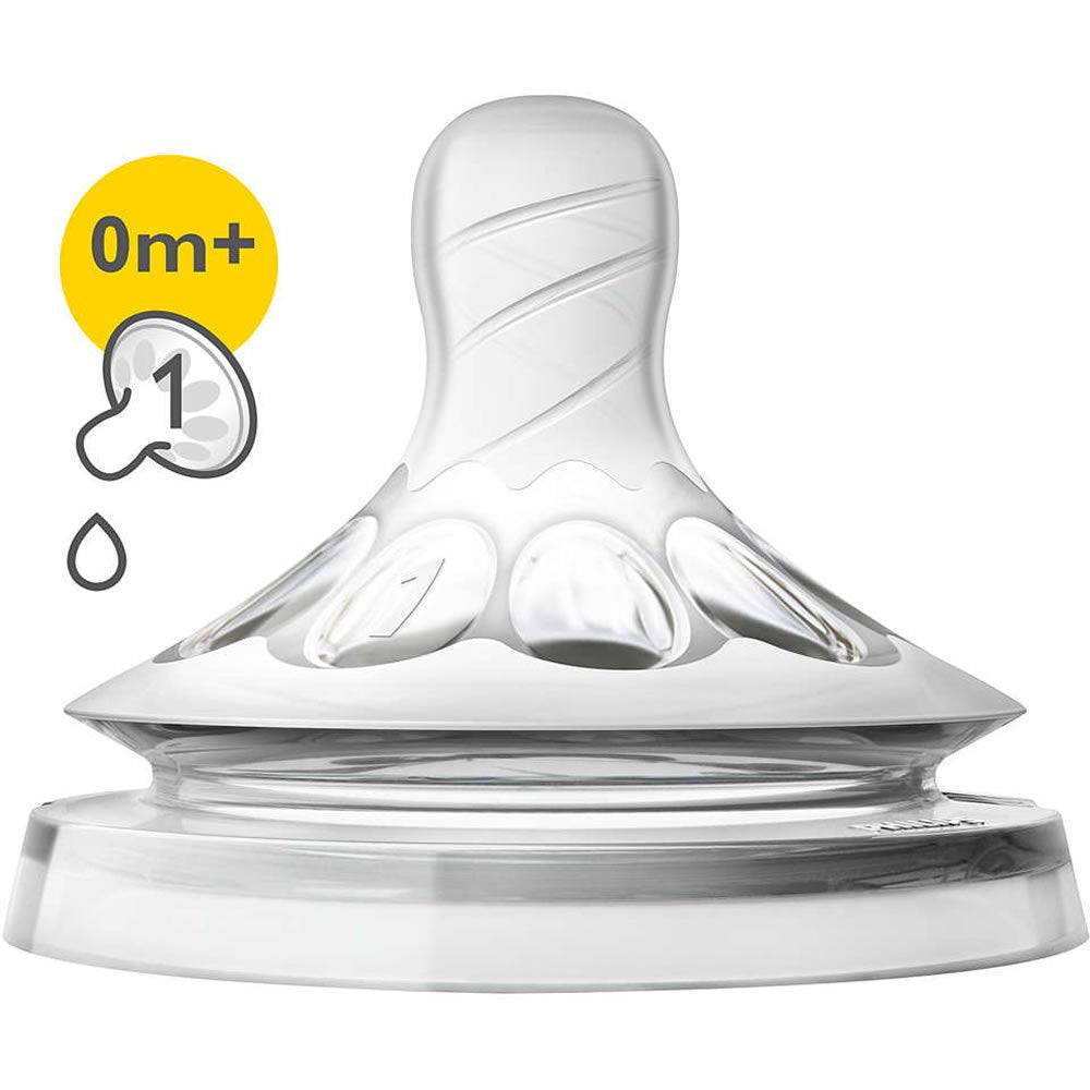 Philips AVENT Natural Baby Bottle, SCF010/37, Clear, 4 Ounce (Pack of 3)