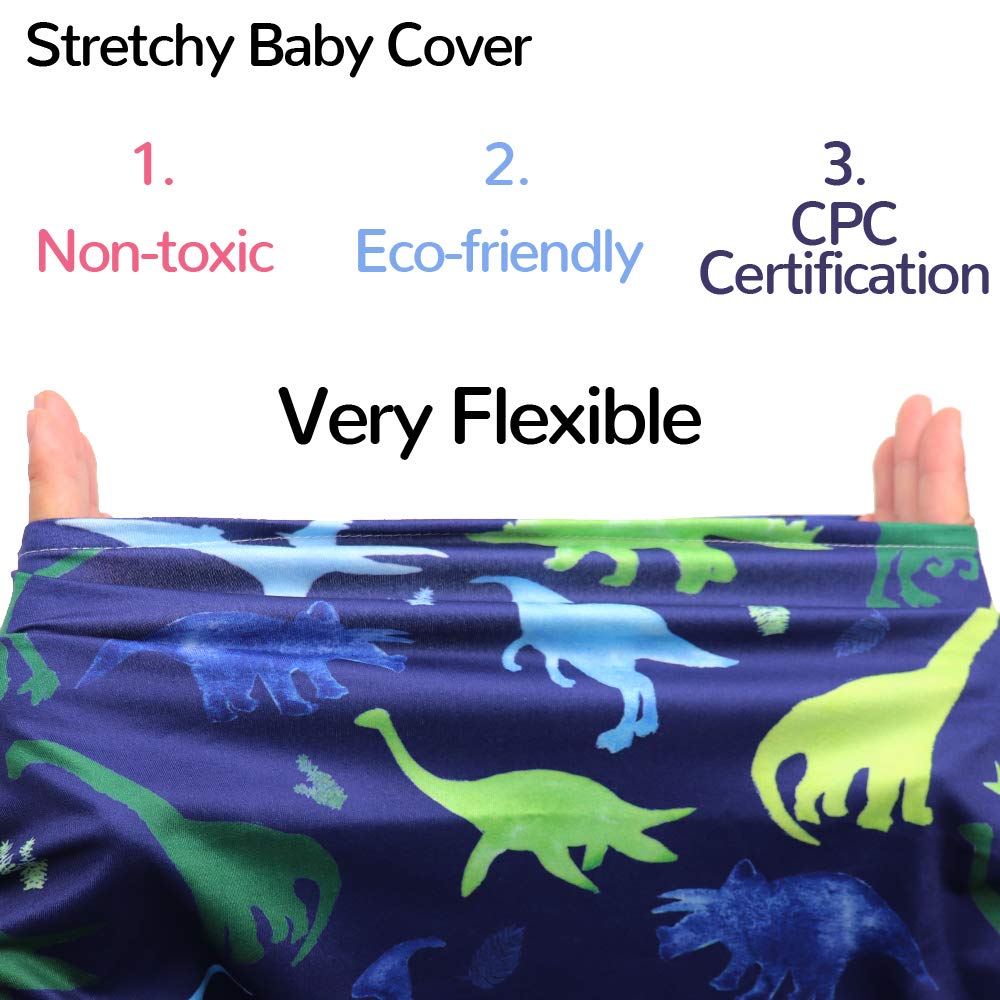 Nursing Cover Breastfeeding, Multi-use Baby CarSeat Cover Girls, Infant Stroller Car Seat Cover, Stretchy Carseat Canopy, Soft Breathable, Peony