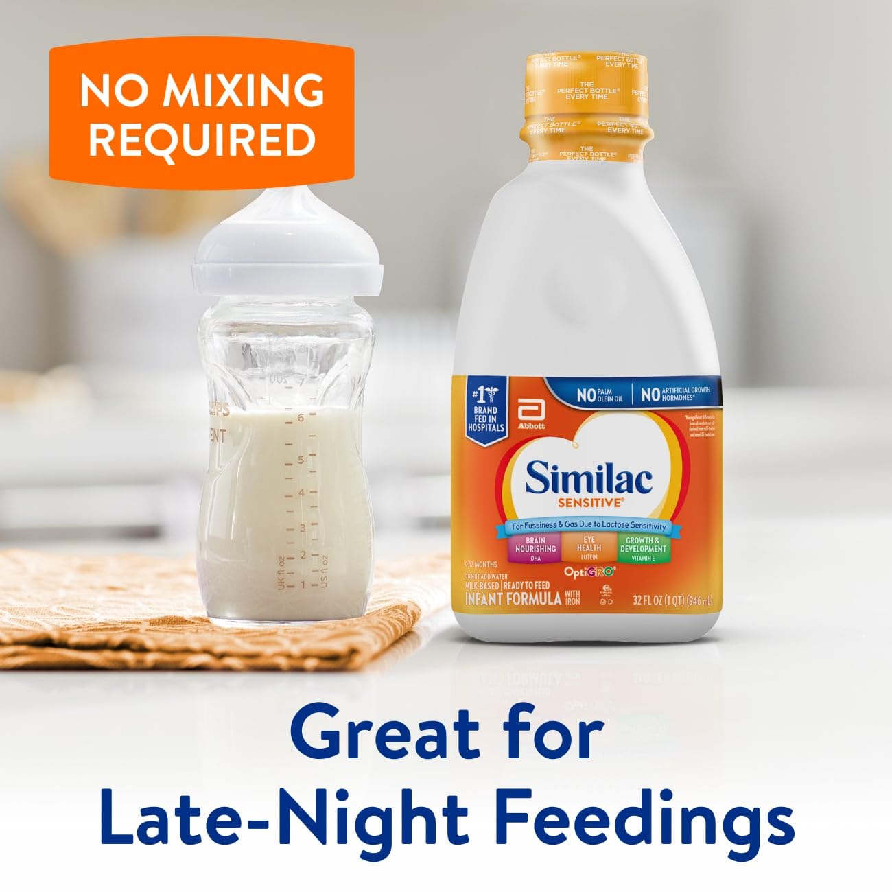 Similac Sensitive Infant Formula, for Fussiness & Gas Due to Lactose Sensitivity, Baby Formula Powder, 29.8-oz Value Can