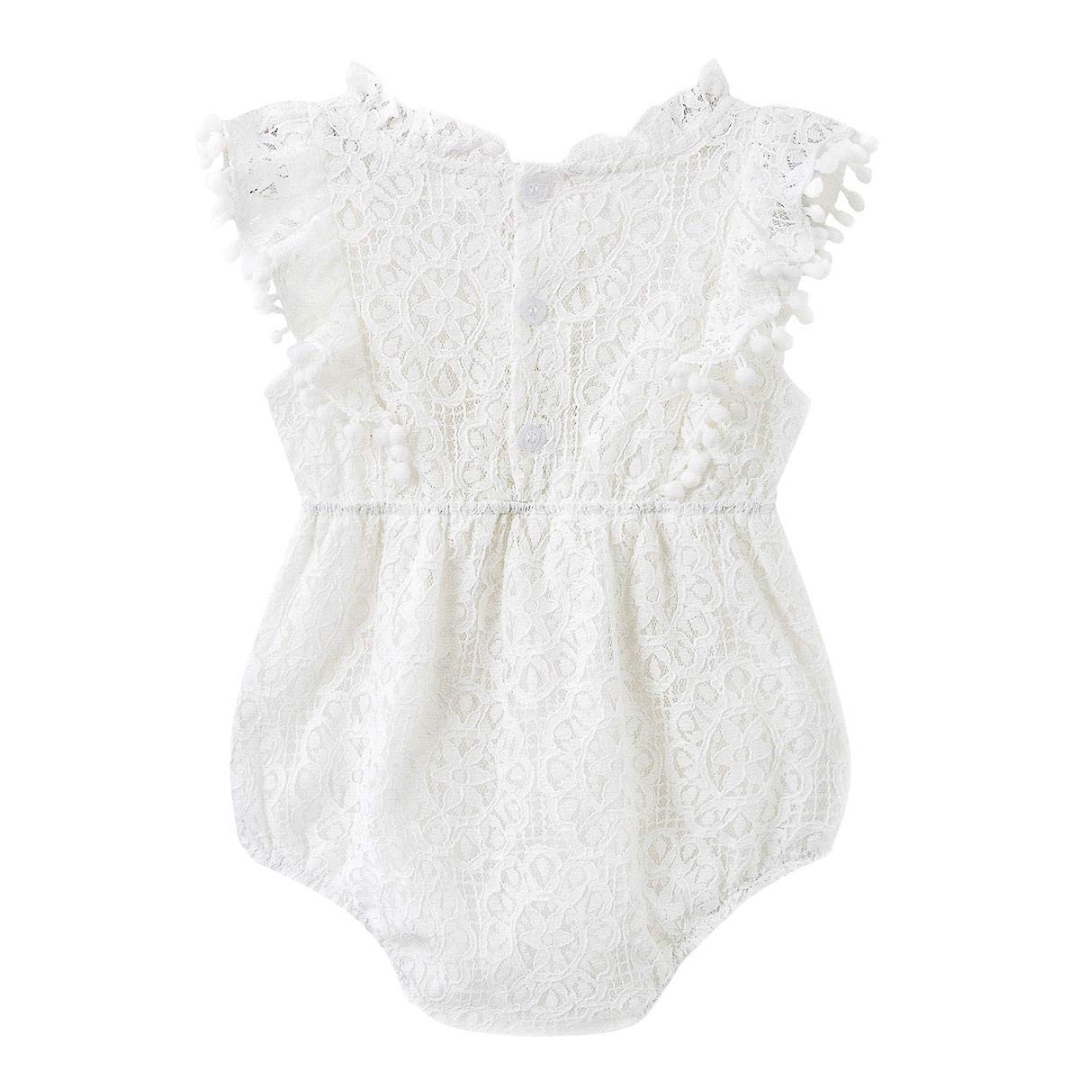 Simplee kids Baby Girl Kint Romper Fall Sleeveless Pompoms Rompers Newborn Little Girl Overall Jumpsuit Outfits