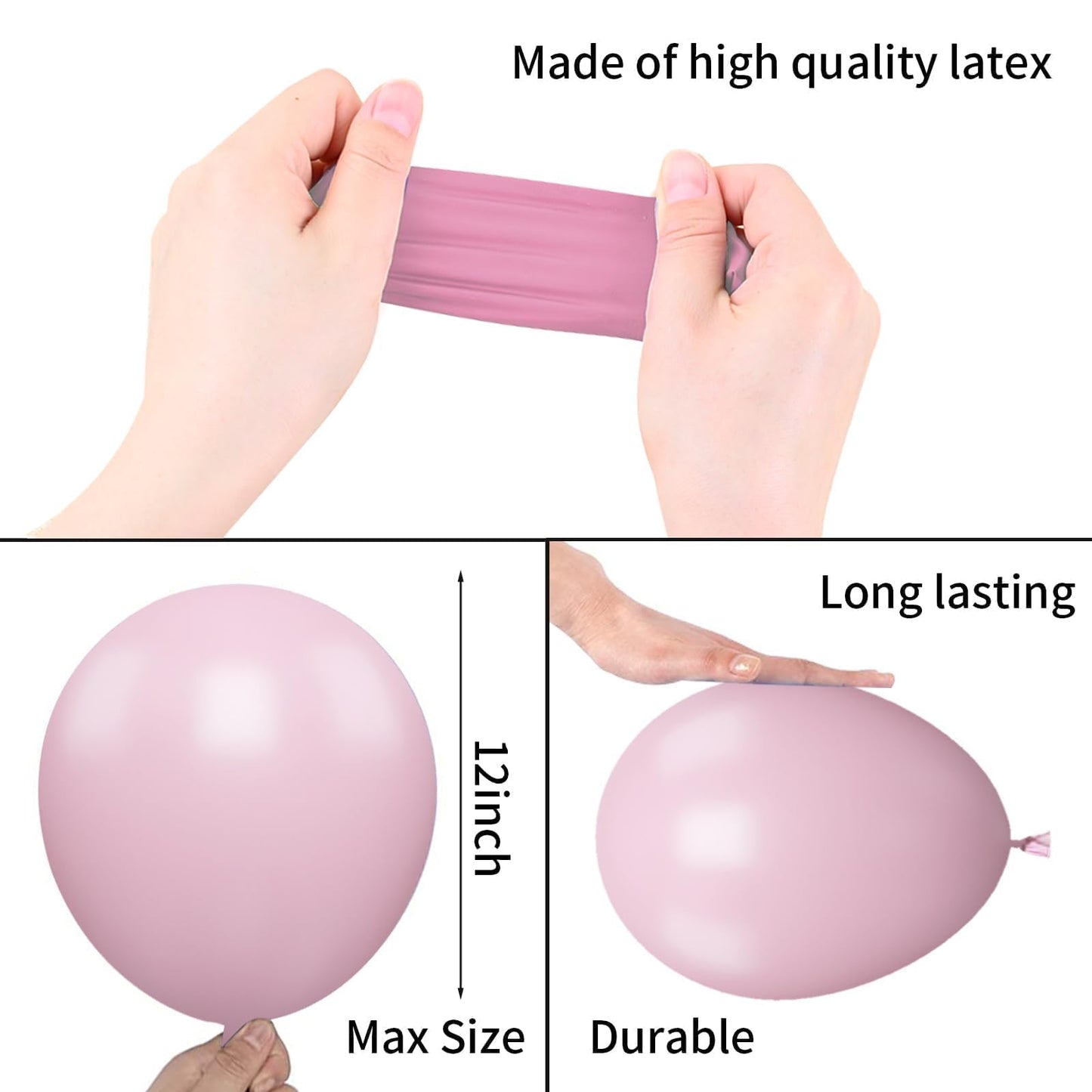 Beige Balloons, 60 PCS 12 Inch Cream Nude Sand White Clear Latex Birthday Balloons for Birthday Baby Shower Wedding Party Decorations