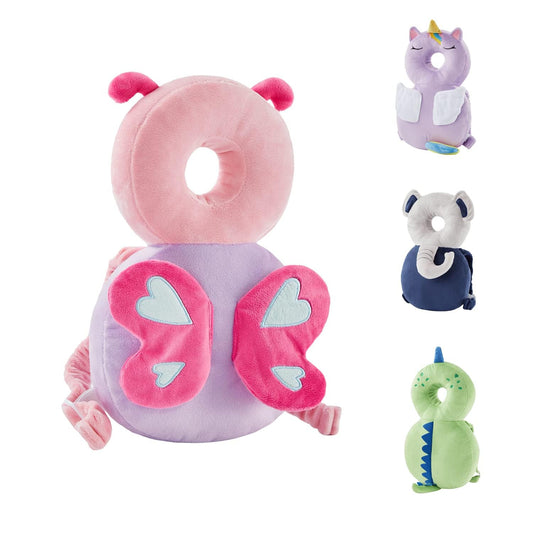 Baby Back Potection Toddler Safety Protector Cushion Pad Toddler Backpack for Crawling Walking Adjustable Toddlers Back Safety Pad for Boys and Girls(Green Dinosaur)