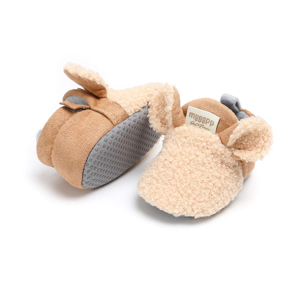 Baby Boys Girls Soft Plush Slippers Cartoon Toddler Infant Warm Winter House Shoes