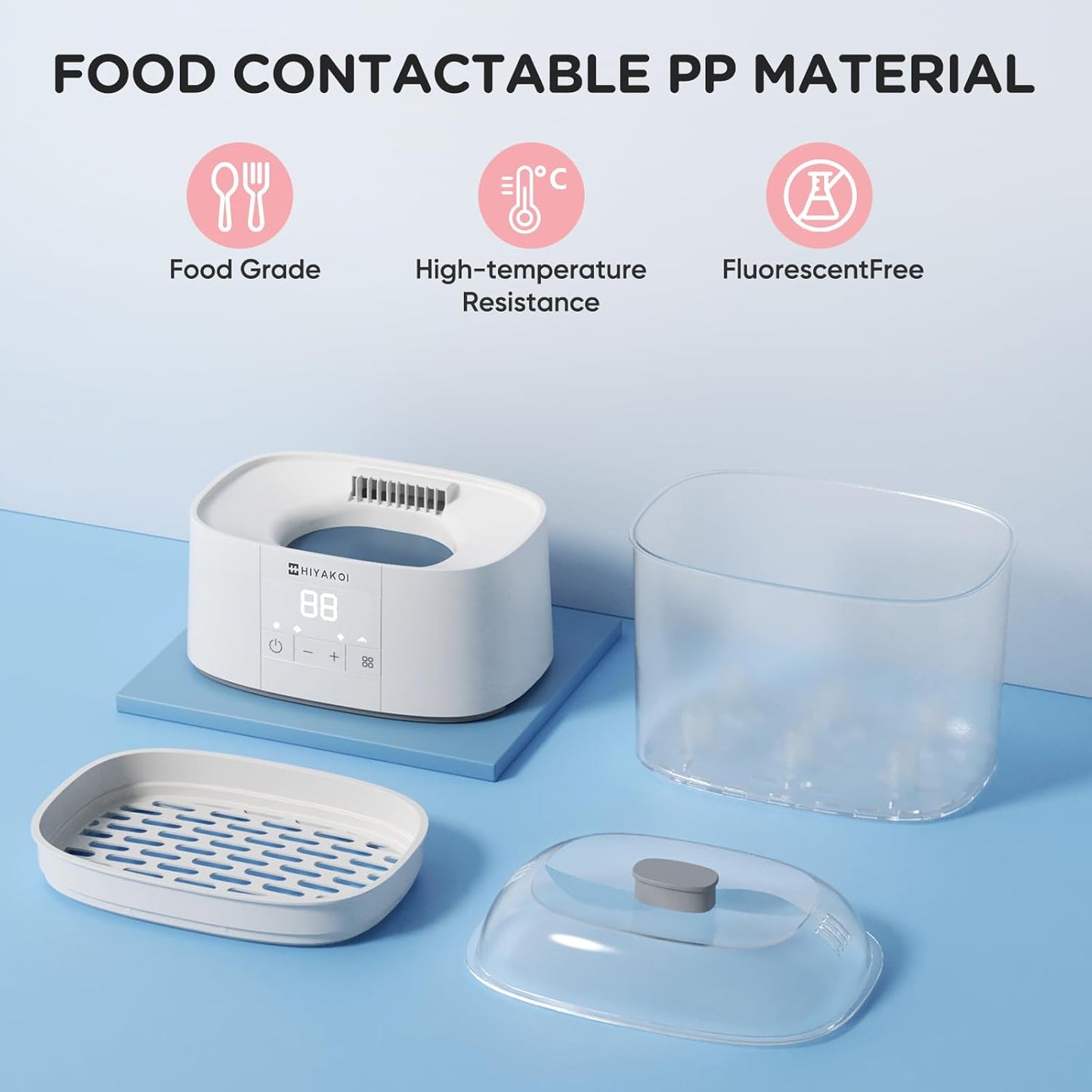 Bottle Sterilizer and Dryer, HIYAKOI Electric Steam Baby Bottle Sterilizer and Dryer, All-in-One Sterilizer 2 Layers Large for Baby Bottles, Parts & Other Newborn Essentials - HEPA Filtration