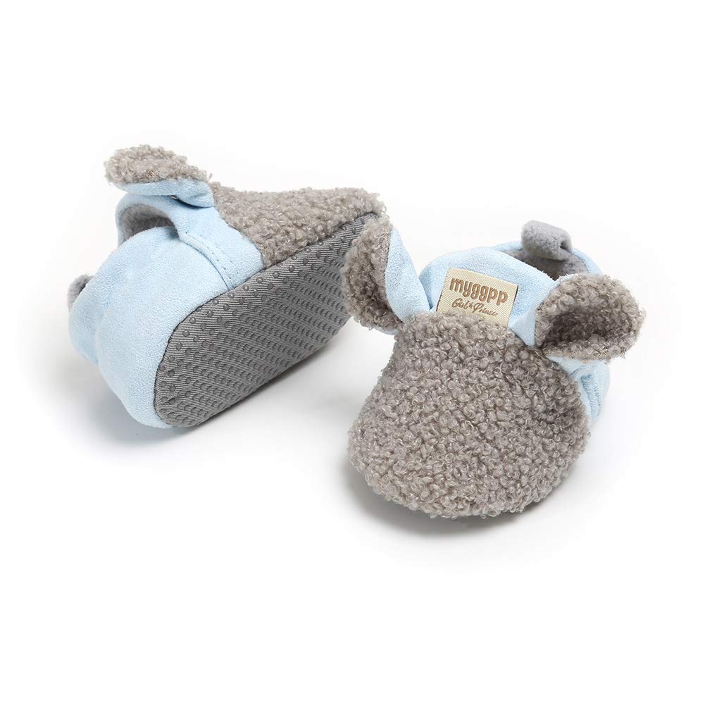 Baby Boys Girls Soft Plush Slippers Cartoon Toddler Infant Warm Winter House Shoes