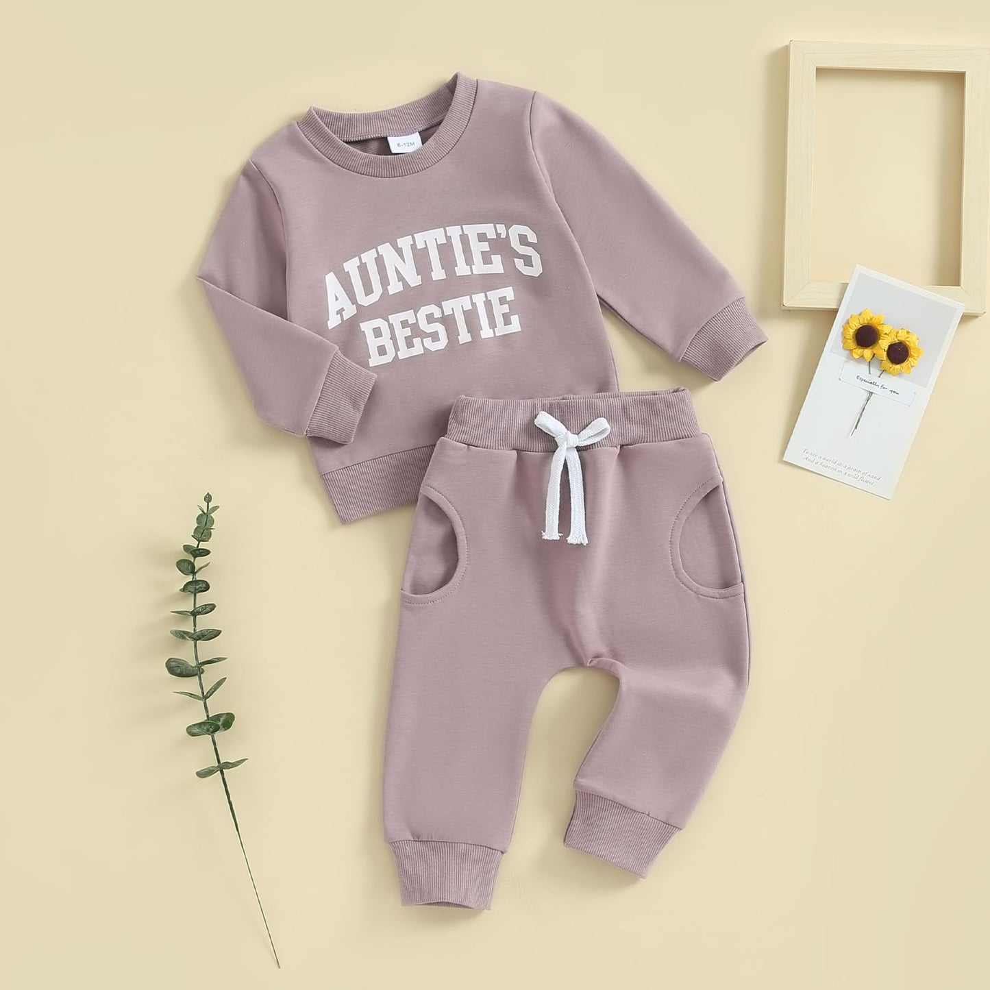 Kaipiclos Toddler Baby Girl Fall Winter Outfit Mamas Girl Long Sleeve Pullover Sweatshirts Jumper Pants Clothes Set