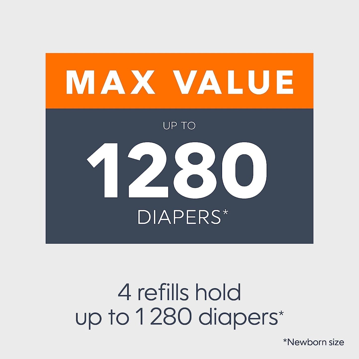 Diaper Genie Essentials Round Refill 8-Pack | Holds Up to 2560 Newborn Diapers | Features Unscented Continuous Film | Compatible with Diaper Genie Complete and Expressions Pails,8 Count (Pack of 1)